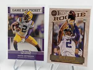 (4) Justin Jefferson Rookie Card (RC) Lot - 2020 Various Football Rookie Cards