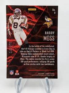 Randy Moss Special Insert Numbered Football #15175 - 2020 Panini Phoenix