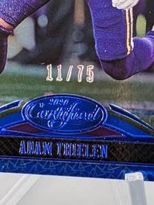 Adam Thielen Special Insert Numbered #1175 - 2020 Panini Certified Blue Insert