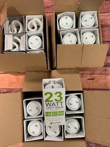 Lot of 23 Watt Energy Saving Spiral Fluorescent Light Bulbs (18 Pieces)
