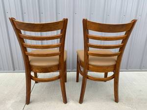 Lot of 2 Cushioned Wood Chairs 18 Seat Height ($69 retail each)