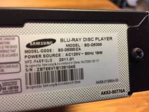 lot 8 image: Samsung Blue-Ray Disc Player