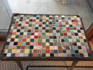 lot 11 image: Mosaic Tiled Accent Table