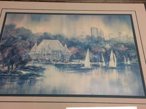 lot 59 image: Lou Roman Summer Reflections Framed Art