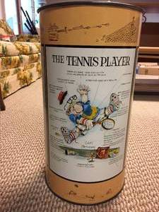 lot 81 image: Fun 1982 Tennis Waste Basket