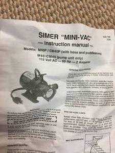 lot 148 image: Simer Mini Vac Pump