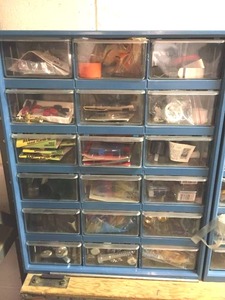 lot 213 image: Three Organizers Full of Hardware