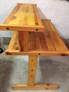 lot 224 image: Wooden Two Tiered Desk