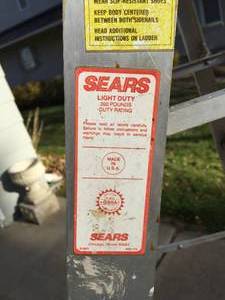 lot 256 image: Sears Light Duty 6 Foot Ladder