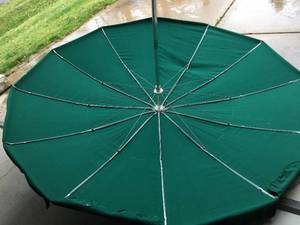 lot 339 image: 8 Foot Patio Umbrella With Stand