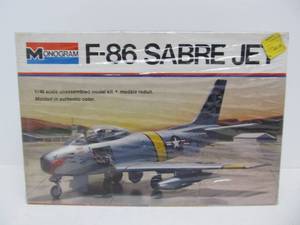 lot 61 image: NOS Vintage Monogram F-86 Sabre Jet
