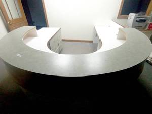 8x9 ft Receptionist Desk with 8 drawers & Computer stow