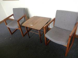 Two Office Chairs & Table
