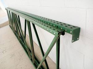 2 Teardrop Pallet Rack Uprights  48D x 168H  16,700 Lb
