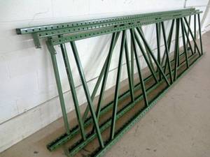 3 Teardrop Pallet Rack Uprights  48D x 168H  16,700 Lb