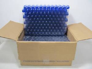 lot 27 image: Case of Brand New Cobalt Blue Glass 30mm Bottles