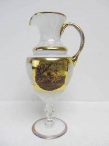 lot 53 image: Large Vintage Neoclassical Glass Ewer