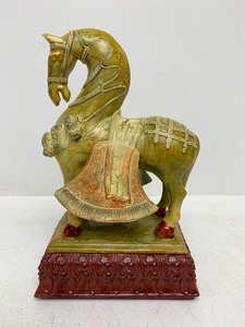 lot 76 image: Ornate Chinese Horse Sculpture