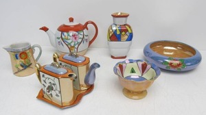 lot 46 image: Group of Vintage Japanese Art Deco Lusterware