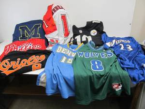 lot 84 image: Large Lot of Quality Sports Jerseys 