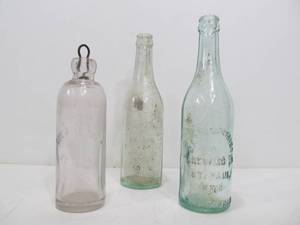 lot 135 image: 3 Antique Beer Bottles