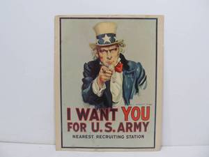 lot 150 image: Vintage 1968 Vietnam War Era UNCLE SAM Recruiting Poster