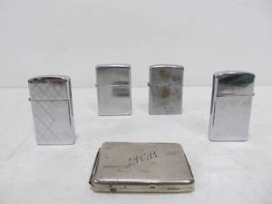 lot 158 image: Group of Vintage ZIPPO Lighters etc