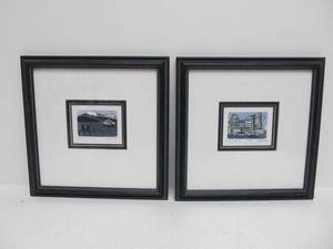 lot 120 image: Pair of Framed Signed & Numbered Lithographs by Nora Fischer