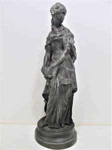lot 209 image: Large Antique Victorian Maiden Figural Spelter Sculpture