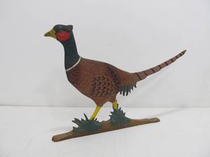 lot 216 image: Vintage Hand Painted Metal Fence Post Finial