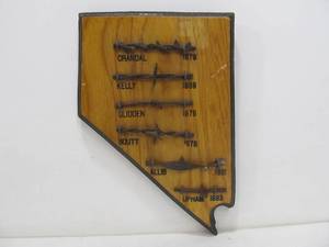 lot 229 image: Vintage History of Barbed Wire Wall Plaque