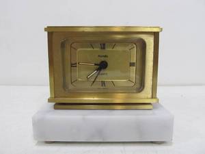 lot 230 image: Small Vintage KUNDO West German Brass Desk Clock