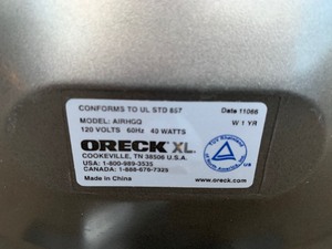 lot 162 image: Working ORECK XL Anion Hepa Tower Air CleanerPurifier AIRHGQ