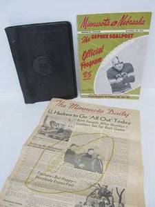 lot 235 image: 1951 U of M Gophers Football Program & Newspaper
