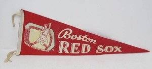 lot 242 image: Vintage Full Sized BOSTON RED SOX Felt Baseball Pennant