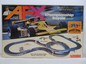 lot 260 image: Vintage AURORA AFX Championship Royale Slot car Racing Set wCars
