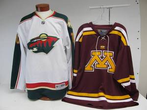 lot 288 image: 2 Minnesota Hockey Jerseys - Wild & Gophers