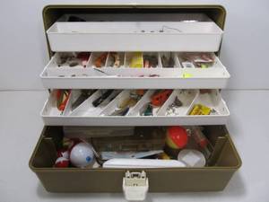 lot 307 image: Old Pal Tackle Box FULL of Fishing Tackle & Accessories