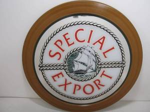 lot 320 image: Vintage Round SPECIAL EXPORT Advertising Beer Mirror Sign