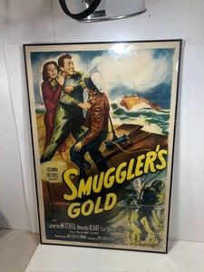 lot 183 image: Awesome Original 1951 One-Sheet Movie Poster - Smugglers Gold