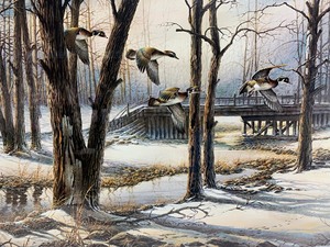 lot 179 image: Excellent Framed Signed Numbered TERRY Redlin Print - April Snow