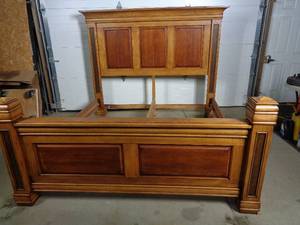 Heavy Wood King Bed