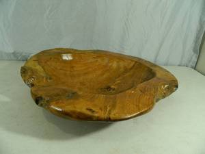HEAVY Solid Large Wood Bowl