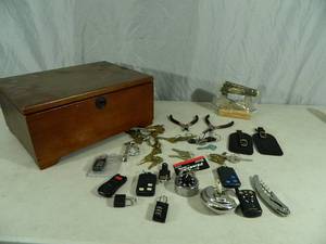 Wooden Box, Keys, Locks, More