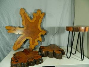 Small Wood Table and Wood Pieces