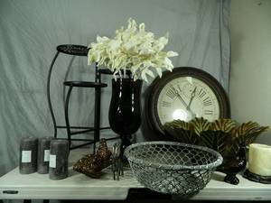 Folding Table, Decor, Candles