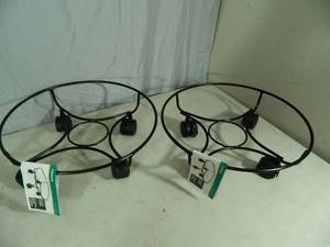 New Pair of 13 inch Planter Caddies on Wheels