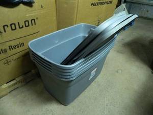 4 Large 30 Gallon Totes with Lids