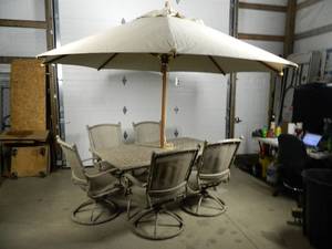 Aluminum Patio Set with Umbrella