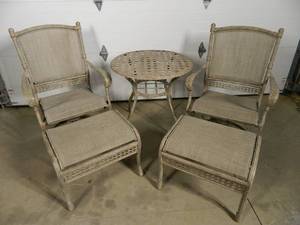 Aluminum Patio Chairs, Table, Etc